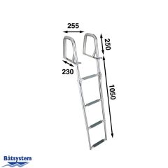 BUT45 Ladder telescopic, foldable, 1300 mm, 4 steps, with grips