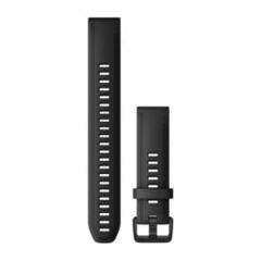Garmin QuickFit® 20 Watch Bands, Black Silicone (Large)