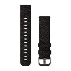 Garmin Armband med snäppspänne, svartpepperfärgat nylonband med skiffergrå detaljer
