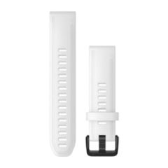 Garmin QuickFit® 20-klockarmband, vit silikon med svarta detaljer