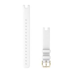 Garmin Lily™-armband (14 mm), vitt italienskt läder med guldiga detaljer (Large)